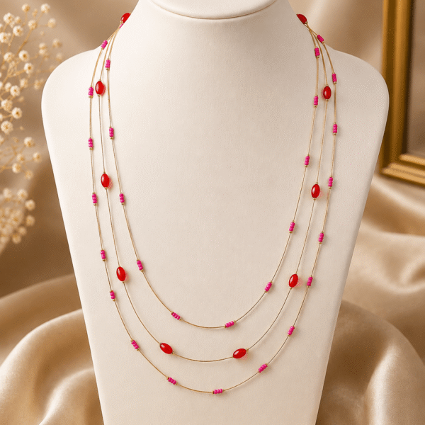 Blush Ruby Layered Necklace