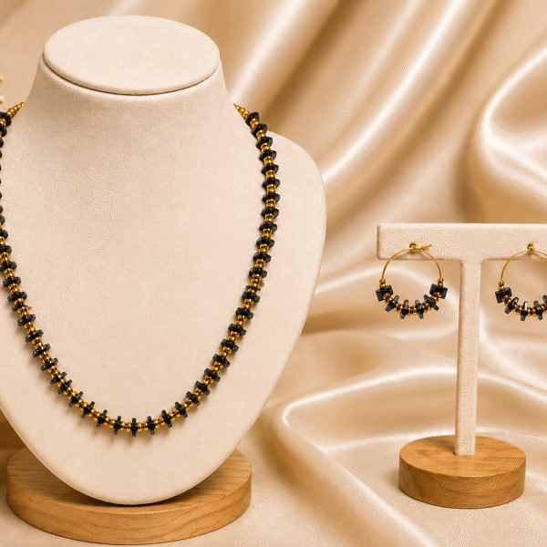 Midnight Luxe Hematite Necklace Set