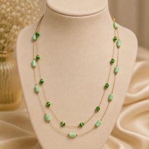 Mint Meadow Layered Bead Necklace