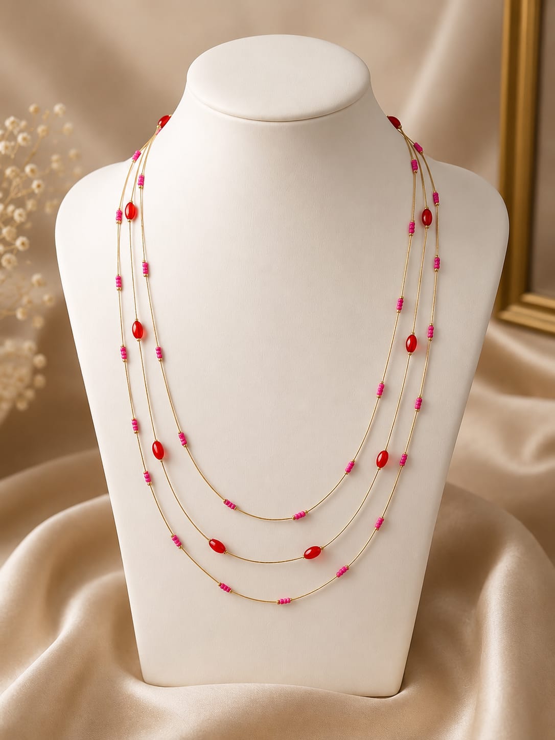 Blush Ruby Layered Necklace
